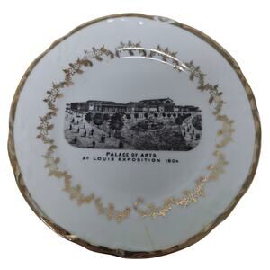 Vintage Palace of Arts St Louis Exposition 1904 Victoria Carlsbad Austria Plate